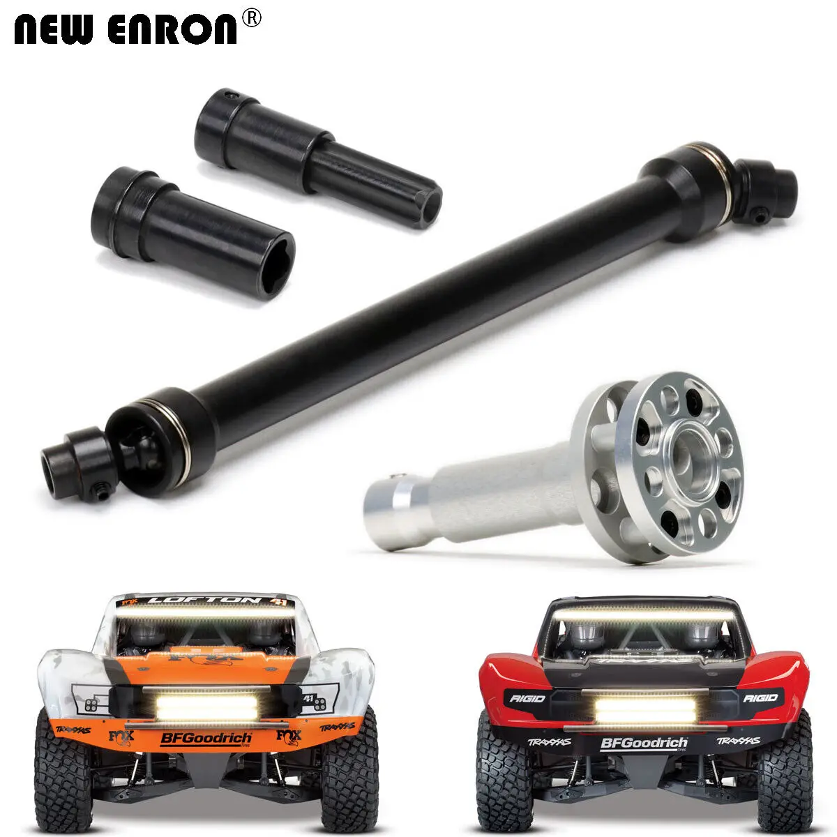 NEW ENRON Aluminum 7075 / #45 Steel Front Center Rear Driveshaft 8555 8556 8592 For RC 1/7 Traxxas Unlimited Desert Racer UDR