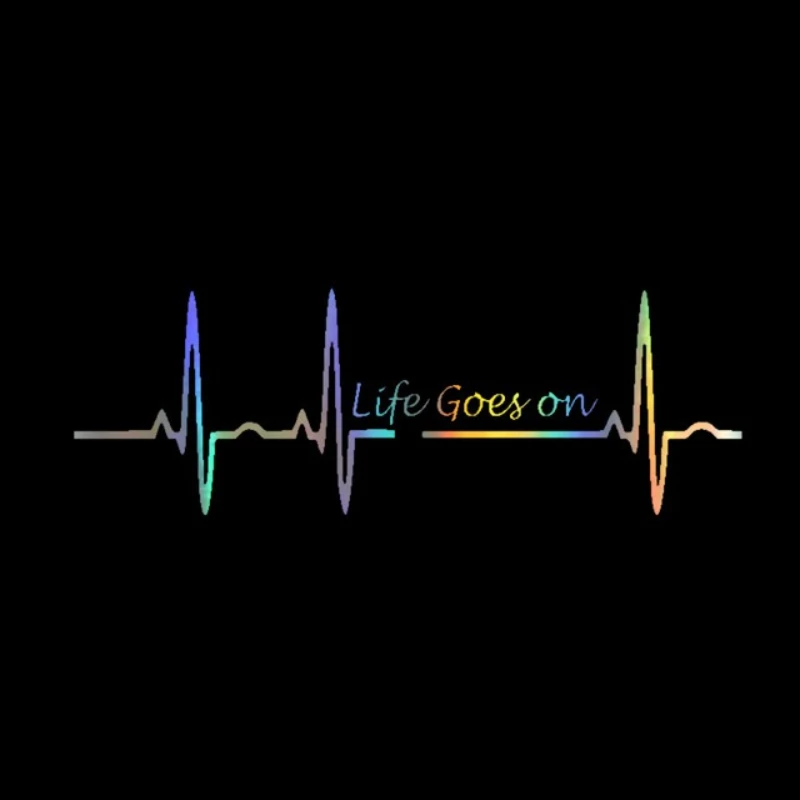 

Heart Beat Trackpad Life Goes on Nice Sticker for Car Stickers Personality for Cartoon High Quality for Car Trucks Motorc