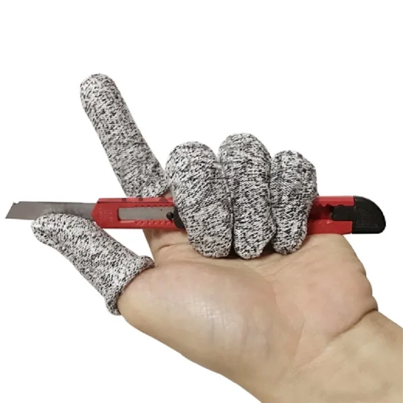 Neue 5 stücke Anti-cut fingerlinge ebene 5 sicherheit cut beständig sicherheit handschuhe für Küche, Arbeit, skulptur Picker Fingerspitzen Protector