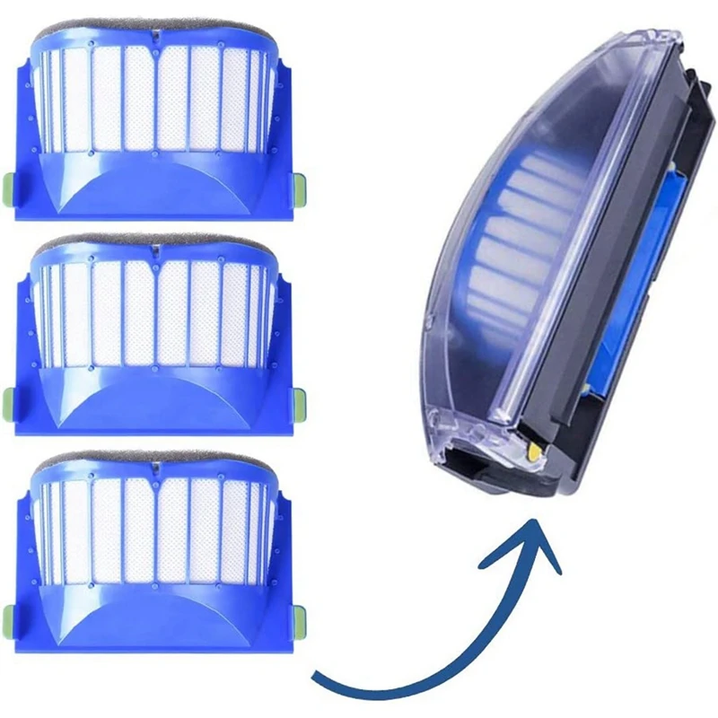 Untuk Irobot Roomba seri 600 605, 606, 610, 615, 616, 620 penyedot debu Robot Mian sikat samping suku cadang Filter Hepa