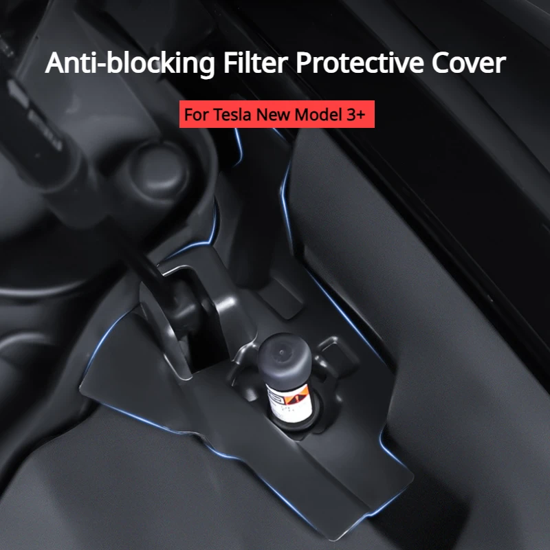 For 2024 Tesla New Model 3+ Highland Front Cover Guide Water Tank Anti-blocking Filter Protective Cover Modification Accessories