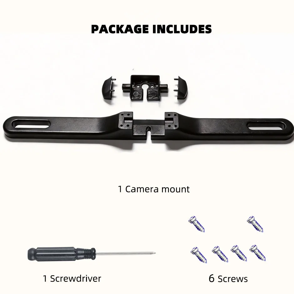 QXNY Rear View Backup Camera License Plate Bracket Dash Cam Mirror Camera License Plate Frame Mount Decor Universal Accessories