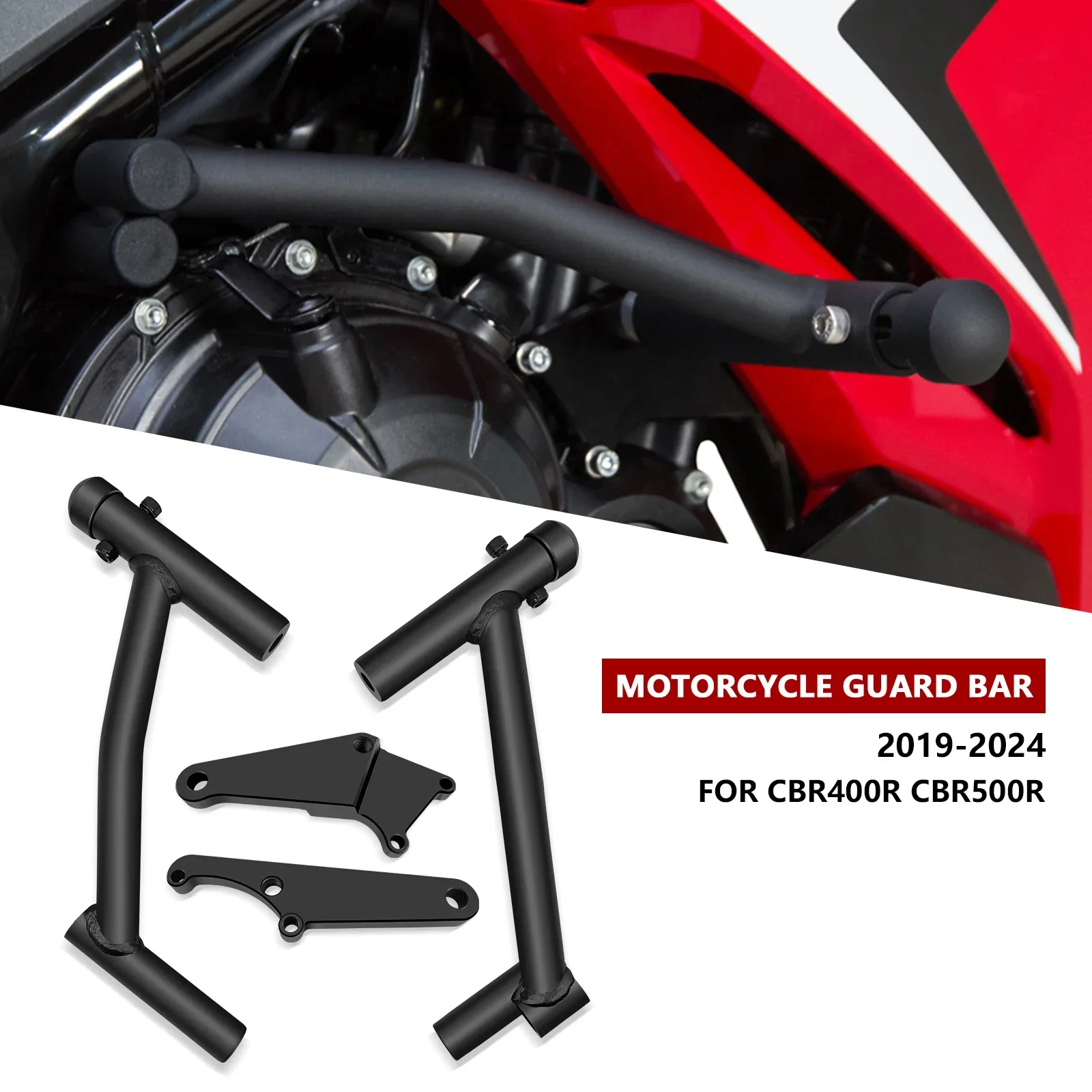 

For Accessories Motorcycle CBR400R CBR500R 2019-2024 Guard Bar Anti-drop Bar cbr400r 500r Bumper Engine Framework Kit