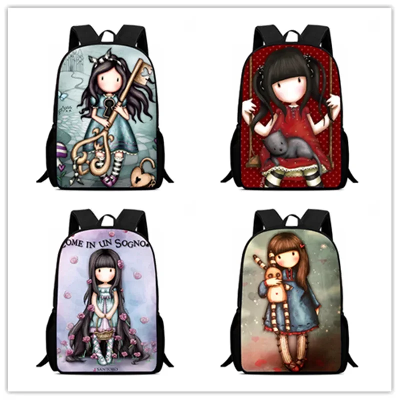 Child School Backpack,Cartoon Gorjuss santoro School Bags for Girls,Durable &Light Weight Bags for Kindergarteen