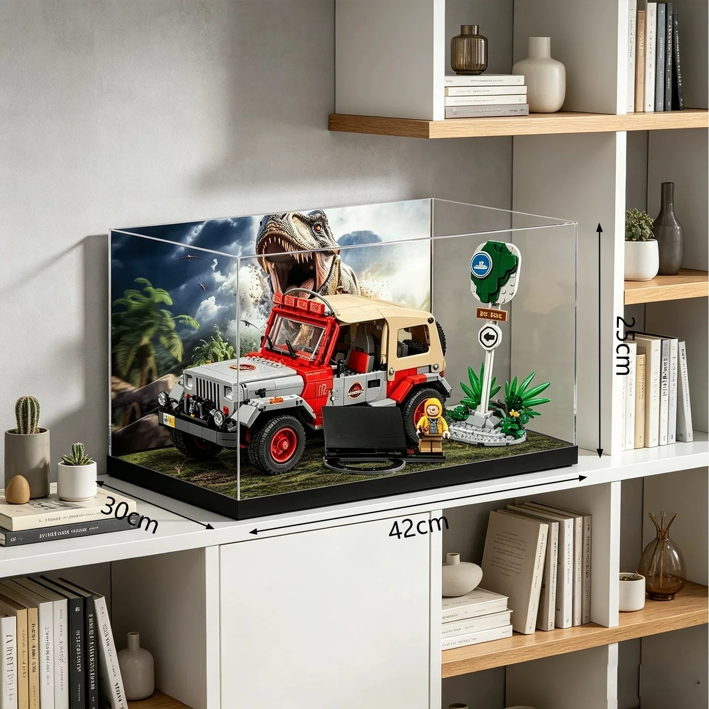 High-end dust-proof high-definition transparent display storage box, suitable for LEGO 77984 building block jeep - view 4