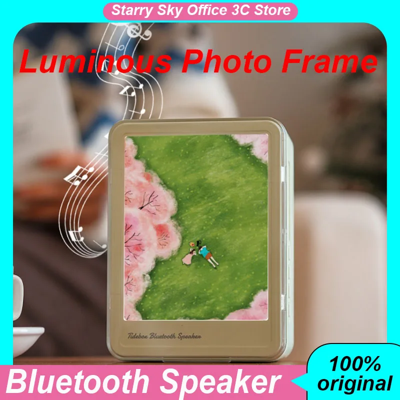 

Светящаяся фоторамка, Bluetooth-динамик, ночник, портативные колонки, длительное украшение для рабочего стола, креативный рождественский подарок