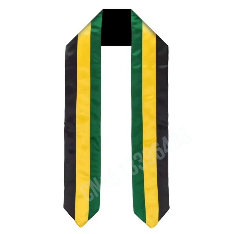 Jamaica Flag Scarf Top Print Graduation Sash Stole International Study Abroad Adult Unisex Party Accessory