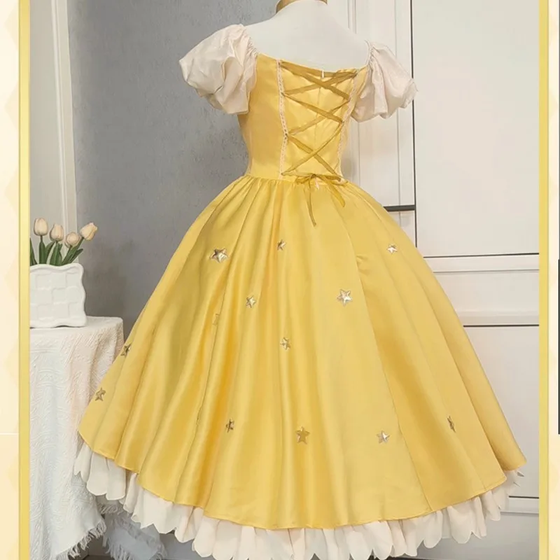 ACard Captor Sakura Sakura Kinomoto Abito stellato Costume cosplay di scena Set completo di abiti per donne Ragazze Halloween Lolita Dress