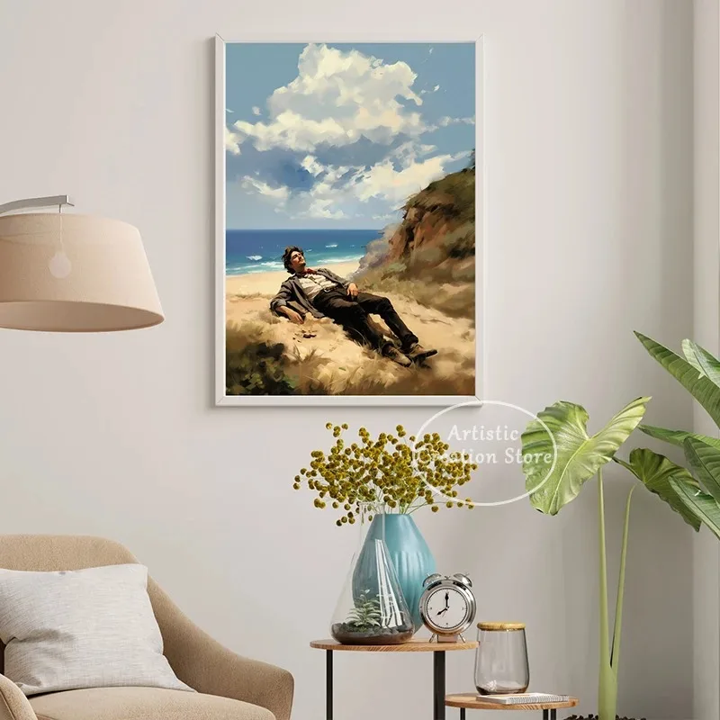 Gay Couple Kiss Romantic Poster Gay Prints Canvas Oil Painting Wall Art Pictures Living Room Bedroom Wall Home Decor Gay Gifts view 4