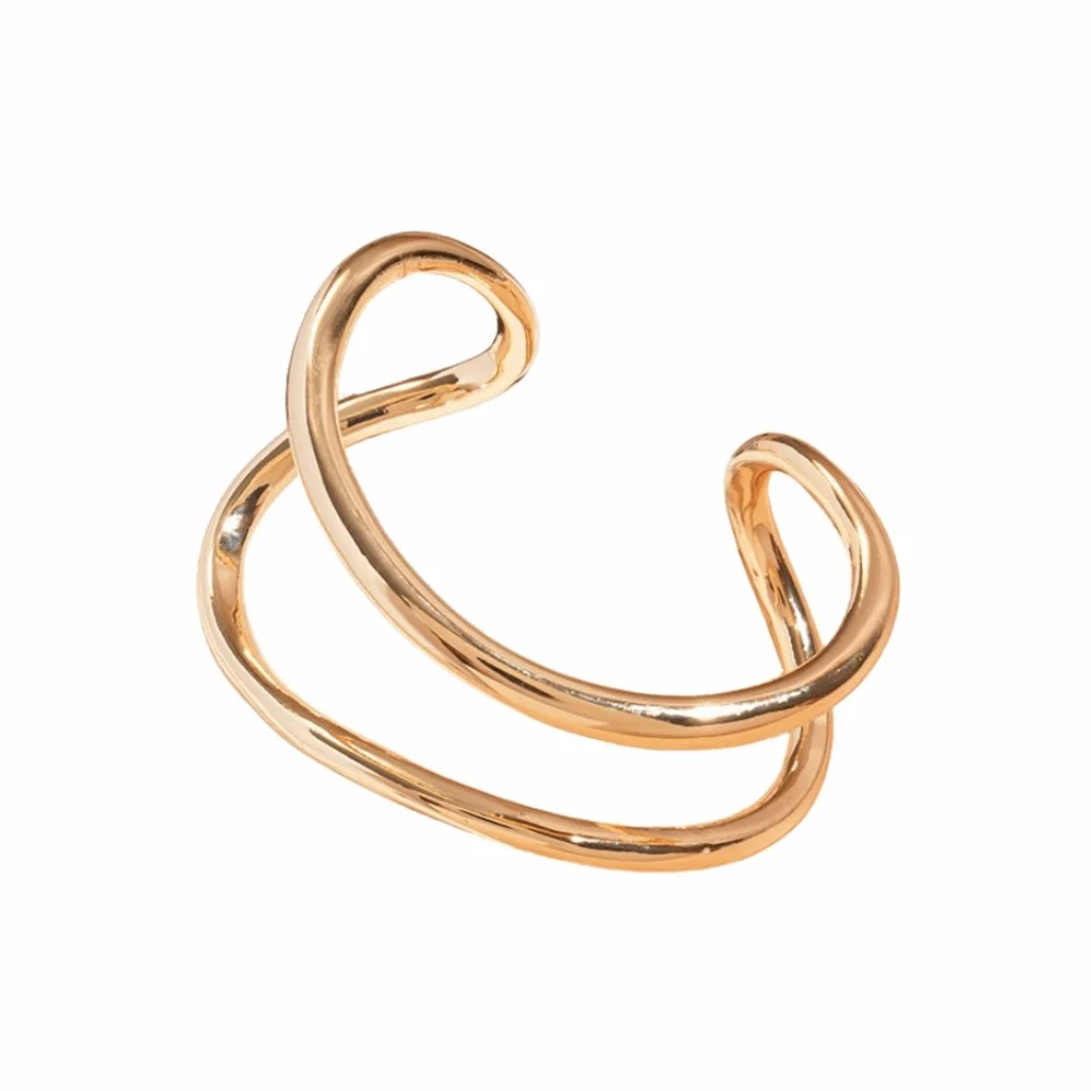 

Alloy Wide Irregular Open Bangle Europe American Style Jewelry Accessories Metal Cuff Bangles Gold Silver Minority Design