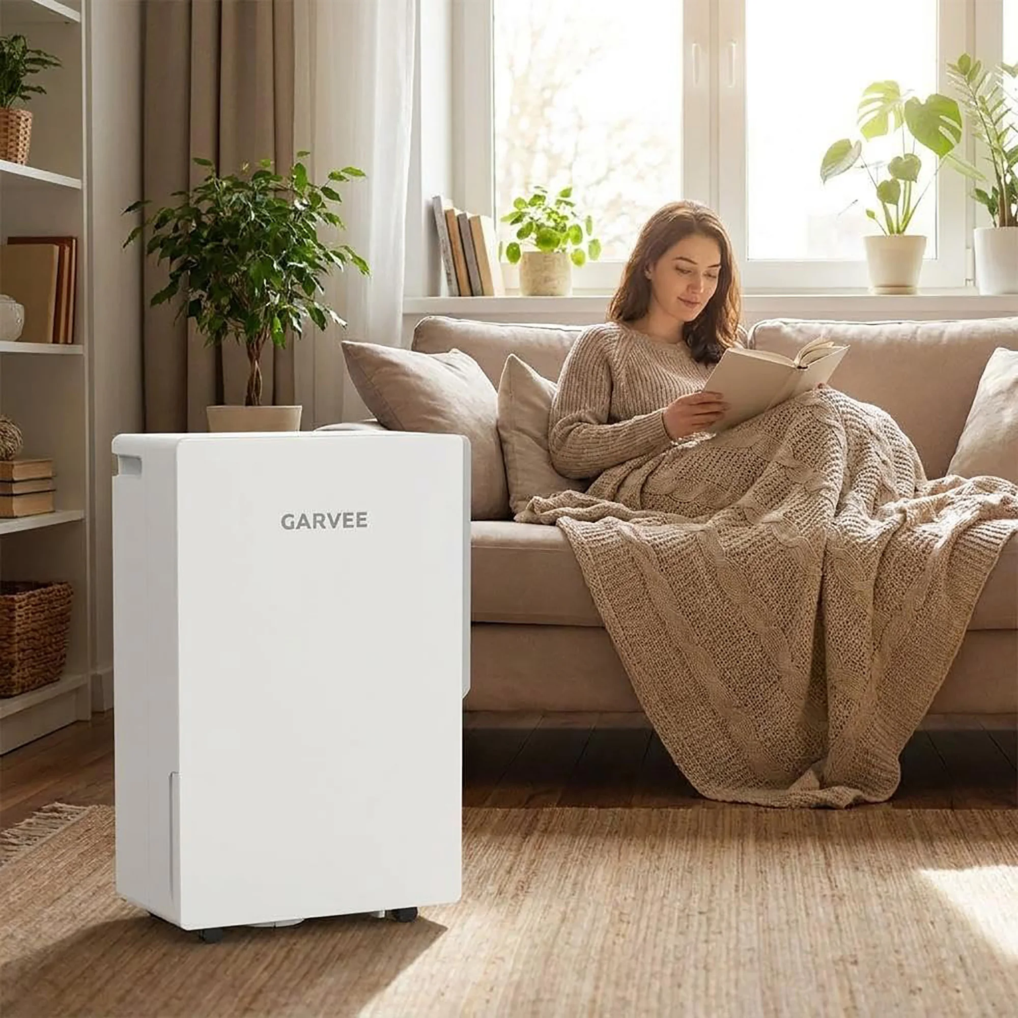 4500 Sq.Ft High-Efficiency Dehumidifier 100 Pint With 6.5ft Drain Hose & 5.5L Tank Quiet Room Dehumidifiers For Home Basement