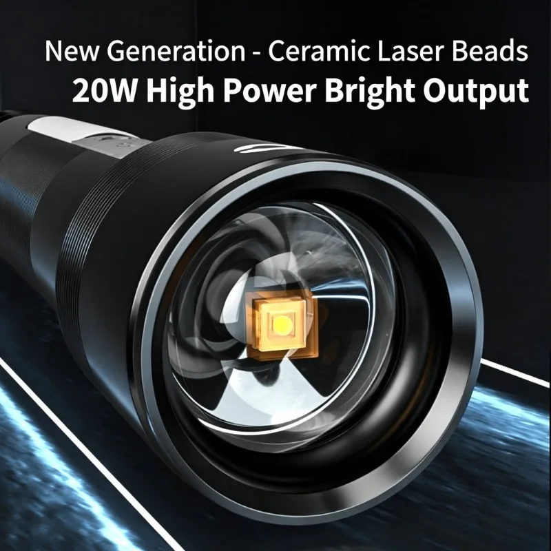 Multi Functional LED Flashlight Zoomable COB Side Light Rechargeable Power Bank Portable Waterproof Torch Outdoor Camping Hiking - view 5