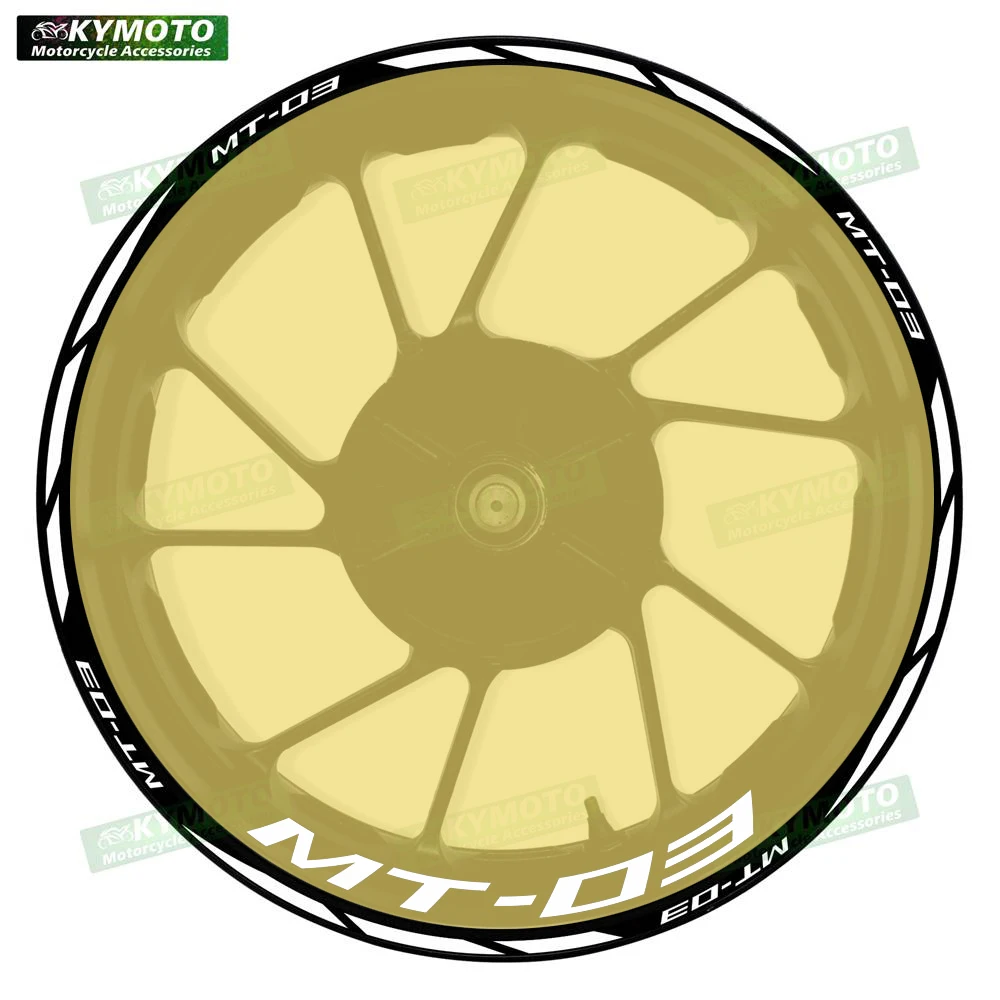 

For MT-03 MT03 motorcycle accessories 17 inch front and rear wheel stickers fairing stripes rims reflective decals decoration