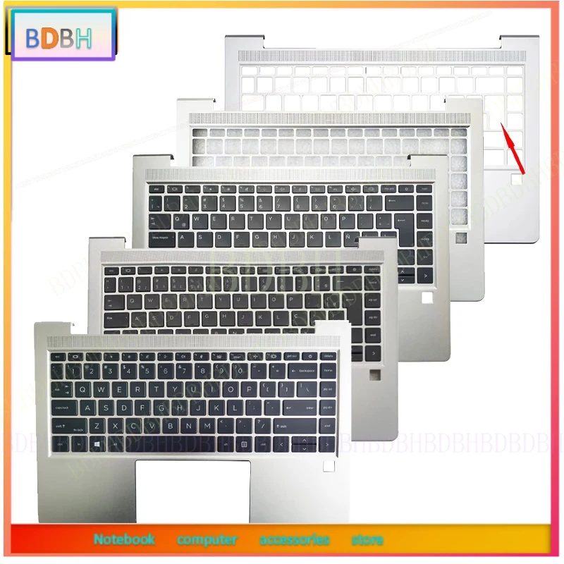 For HP ProBook 645 G8 640 G8 laptop palm rest case upper cover keyboard 4BX8QTATPD0