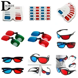 1/2/10pcs Black Frame Red Blue 3D Glasses 3D Glasses Lens Home Theater For Dimensional Anaglyph Movie TV DVD Game Video