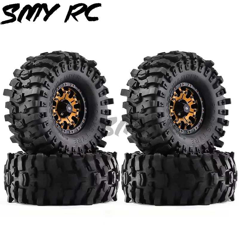 

Chanmoo 1/10 RC Crawler Car 1.9 Wheel Rims & Rubber Tires Set for Hsp Redcat WRAITH Tamiya Axial SCX10 90046 D90 HPI TRX4 R98