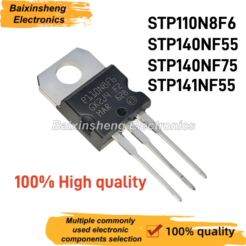 10PCS STP110N8F6 STP140NF55 STP140NF75 STP141NF55 TO-220 Electric vehicle controller field-effect transistor