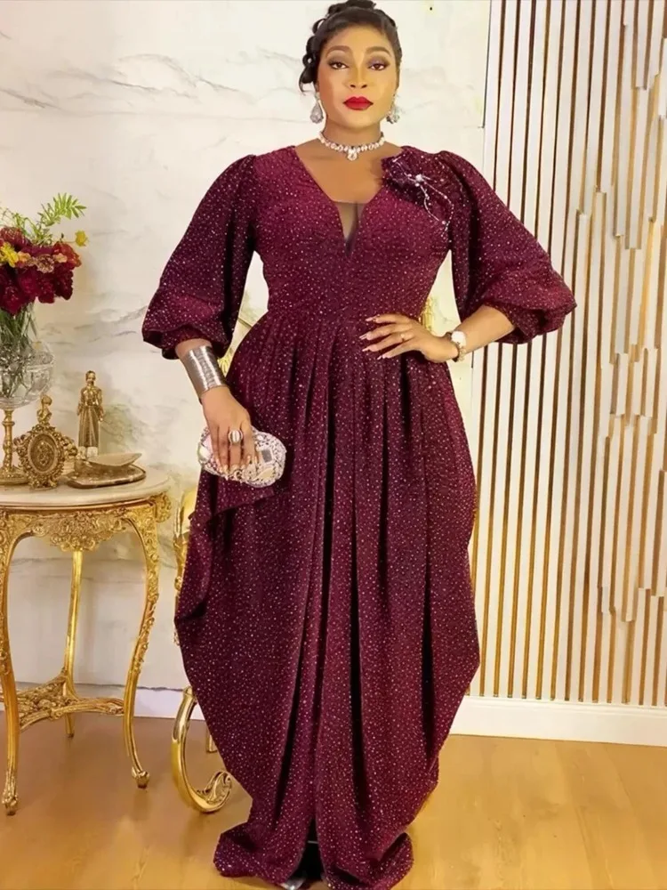 

Chic Plus Size African Party Dresses for Women 2026 New Fashion Dashiki Ankara Wedding Evening Gown Elegant Muslim Maxi Dress