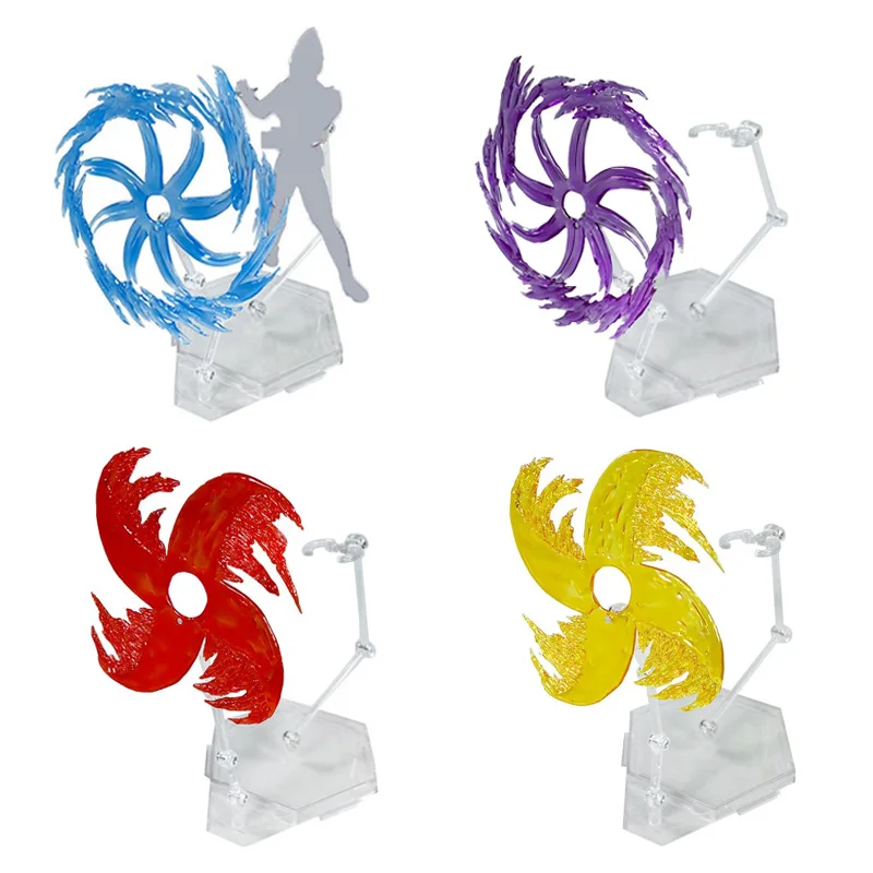 Figuras de Anime de efectos especiales con soporte, Escena de batalla, modelo de acción de PVC, juguete, accesorios de decoración de efectos DIY