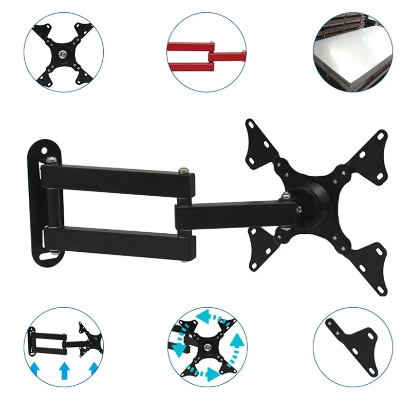Adjustable 14 to 32 inch TV Frame Holder Stand Multi-function Simplicity Practical Durable Universal TV Wall Mount Bracket