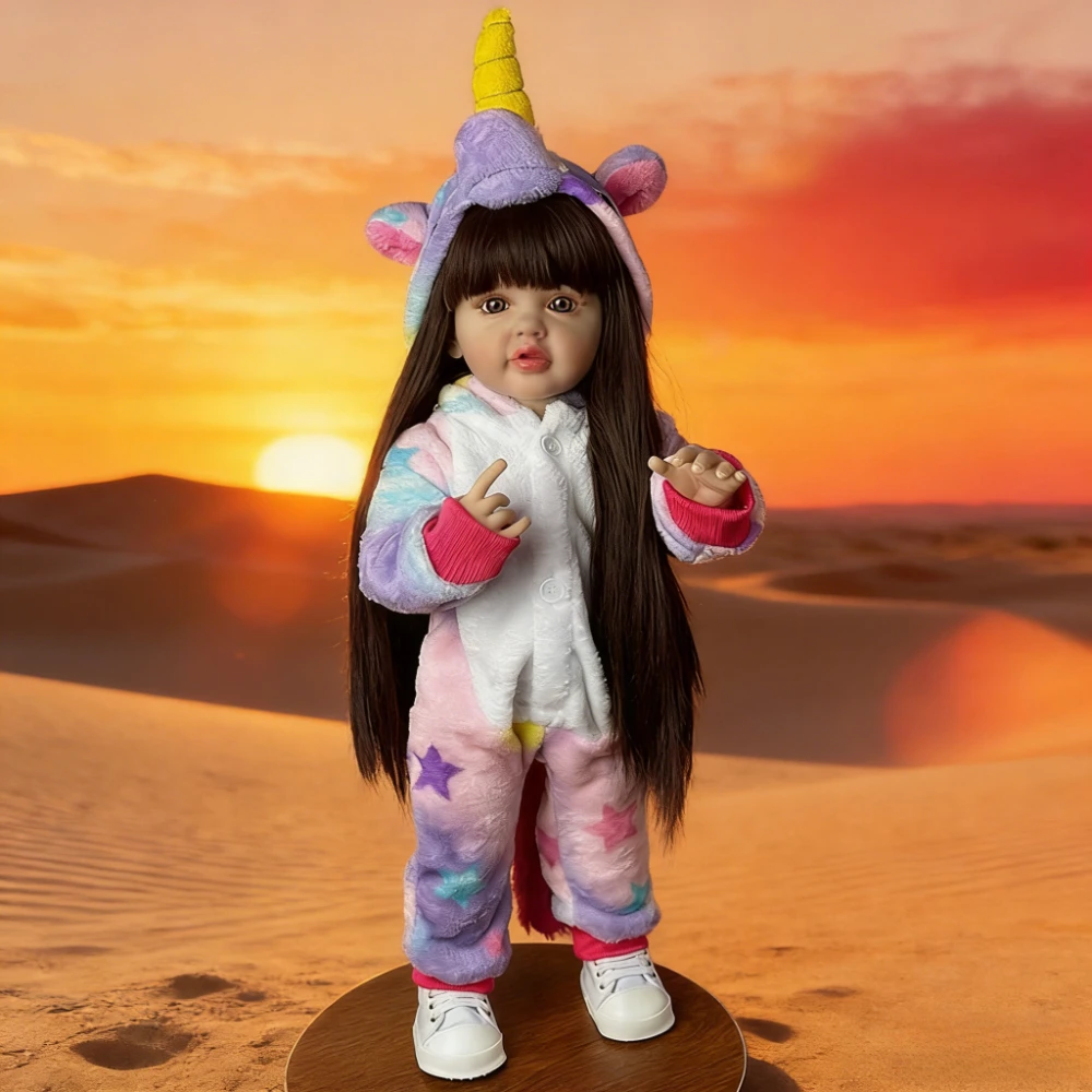 

BZDOLL 22inch 55cm Standable Reborn Princess Doll, Full Vinyl Body, Bath Toy, Birthday & Christmas Gift for Kids