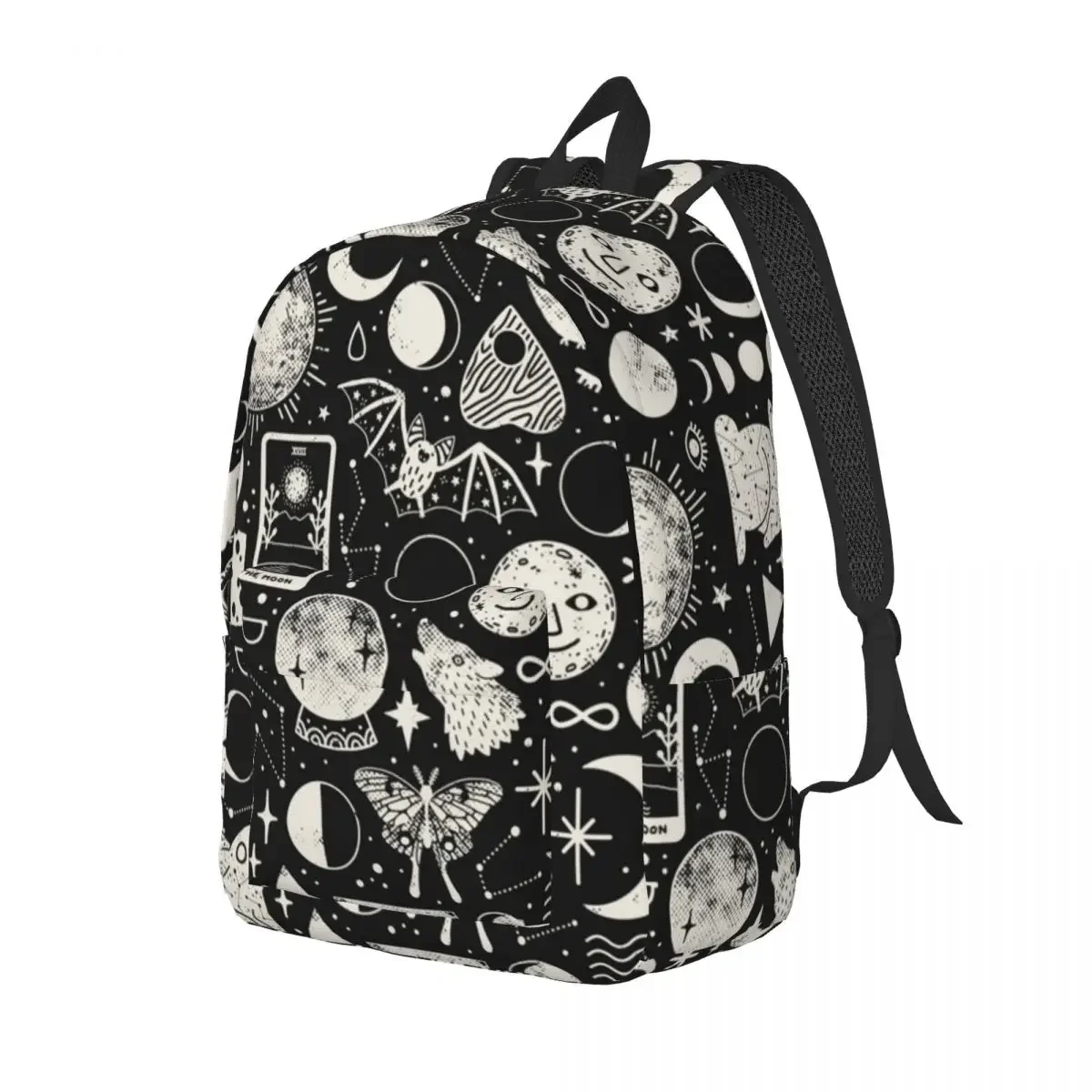 Lunar Moon Eclipse Backpack for Boy Girl Kids Student School Book Bags Space Stars Canvas Daypack Preschool Kindergarten Bag