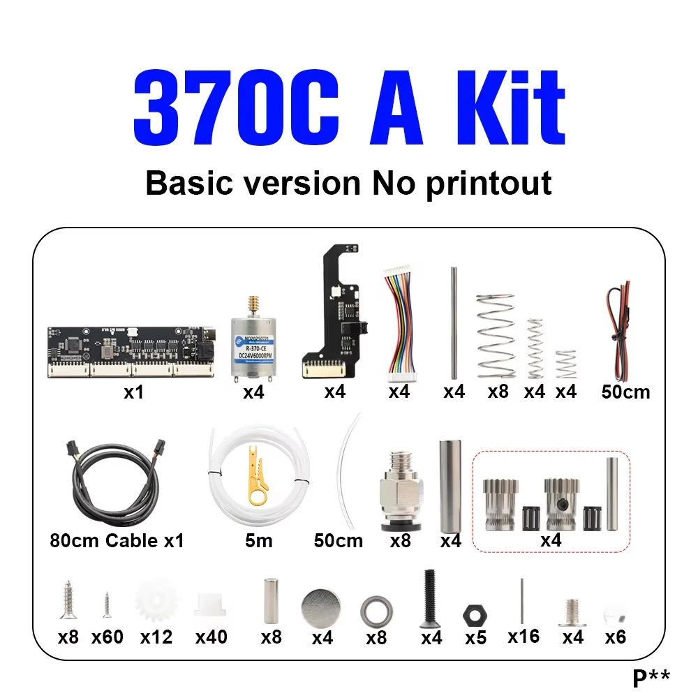 BLV AMS lite BMCU370C BMCU 370C Auto Refill Farm voor A1 A1 MINI 3D-printer AMS MMU Duurzaam en strikt getest Ondersteuning Type-c
