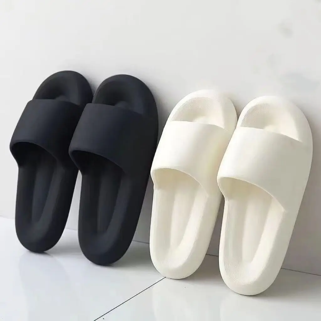 

Summer New Platform Slippers For Women Fashion Soft Cloud Outdoor Beach Sandals Couple Indoor Antiskid EVA Bath Slides sandalias
