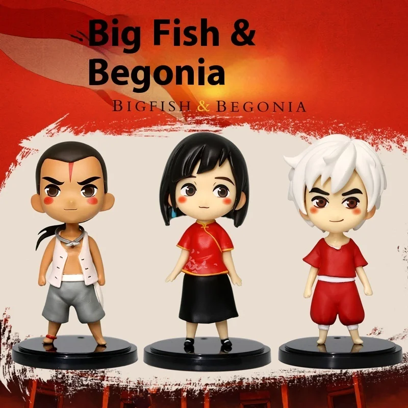 Ozdoba w stylu chińskim anime, duża ryba Haitang Kun w wersji Q, ręcznie robiona, wykwintna figurka kolekcjonerska, zabawka.