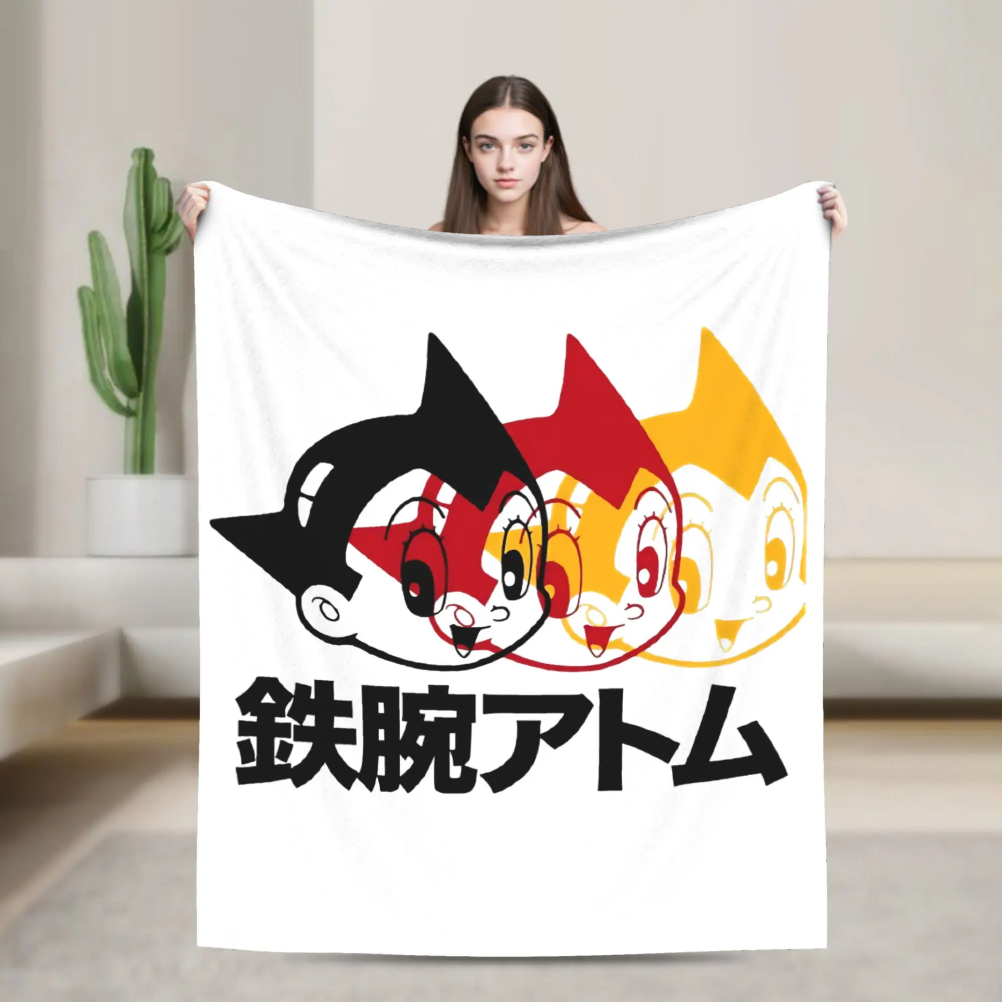 Astroboy Astro Boy Anime Blankets Fleece Summer Air Conditioning Lightweight Throw Blanket for Home Office Plush Thin Quilt