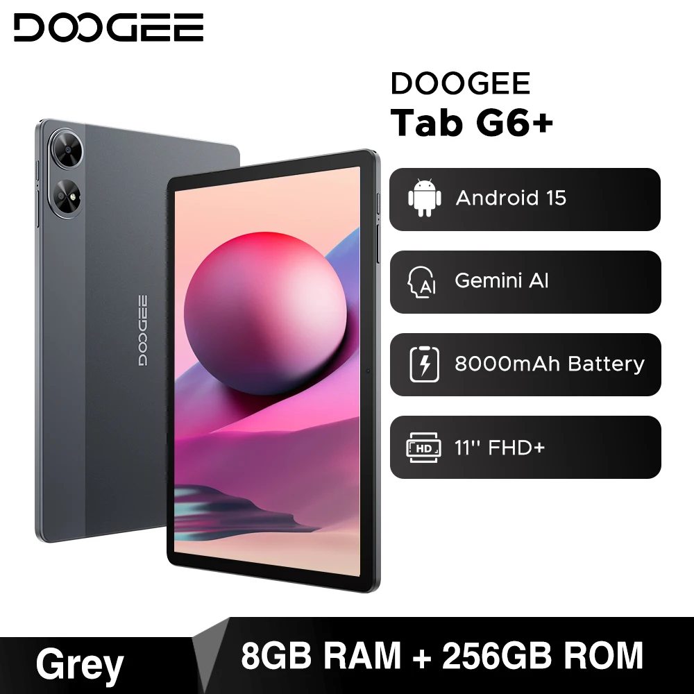DOOGEE Tab G6+ タブレット Android 15 Gemini Al 11インチ