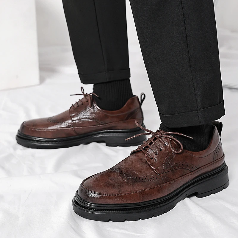 Hot selling new models Brogue business men's shoes Trendy and versatile styles Wedding Office Outdoor party stroll men's shoes