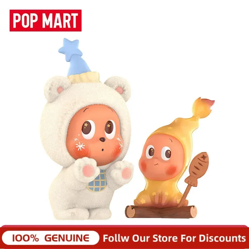 

Pop Mart Twinkle Twinkle Warm Afternoon Frozen Soil Figure Collectible Hangtag Desktop Ornament Trendy Blind Box Holiday Gift