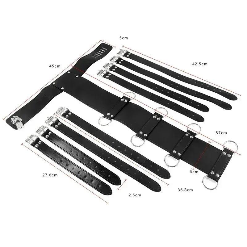 Adjustable PU Leather Bondage Harness for Adult Couples Body Restraint Straps with Back Arm Binder Intimate Role Play Accessory 5