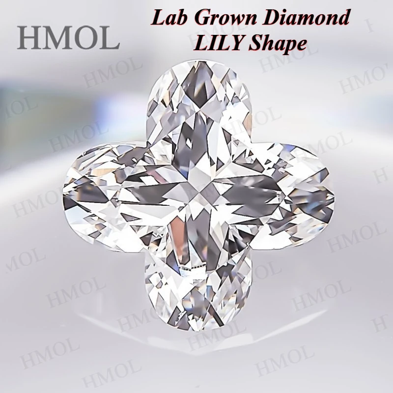 Lab Grown Diamond LILY Shape 1.53ct VS2 E Color Bead Gemstone IGI Certificate CVD HPHT Raw Material Making Jewelry Nacklace Ring