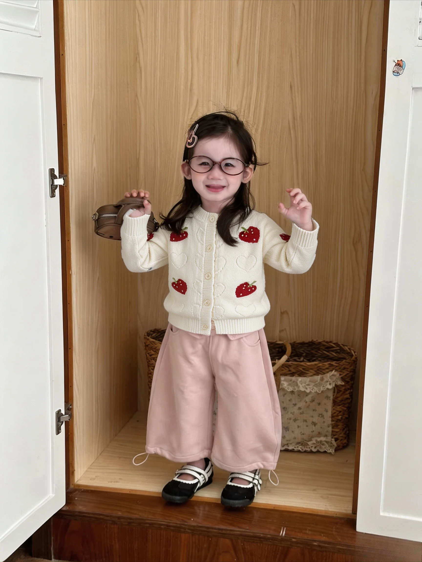 Cute Strawberry Knit Cloud Feel Baby Sweater Jacket Fall Winter Girls Cardigan A Class Soft Infant Sweater