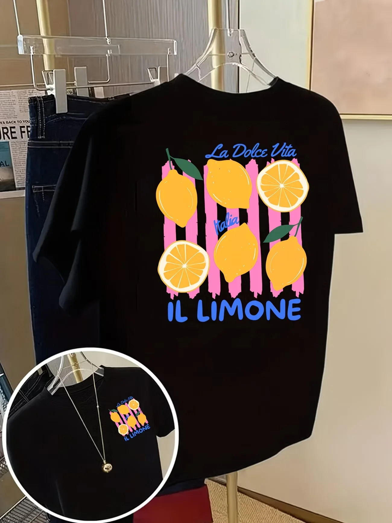 Italian La Dolce Vita Lemon Graphic T-Shirt Men Summer Fruit Tee Il Limone Short Sleeve O-Neck Casual Fresh Aesthetic Top