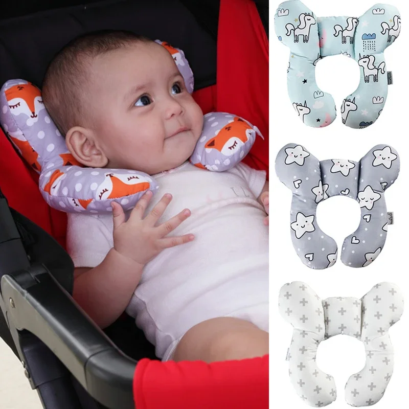 Baby Pillow Head Neck Support U Shape Headrest for Children 0-3 Years, Toddler Cushion, Car Seat Travel Pillow