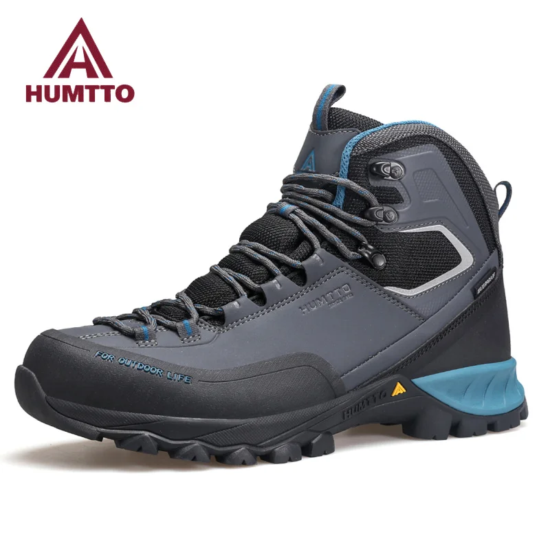 HUMTTO Waterproor Winter Boots for Men Platform Work Rubber Ankle Boots Black Men\'s Sneakers Luxury Designer Work Safety Shoes