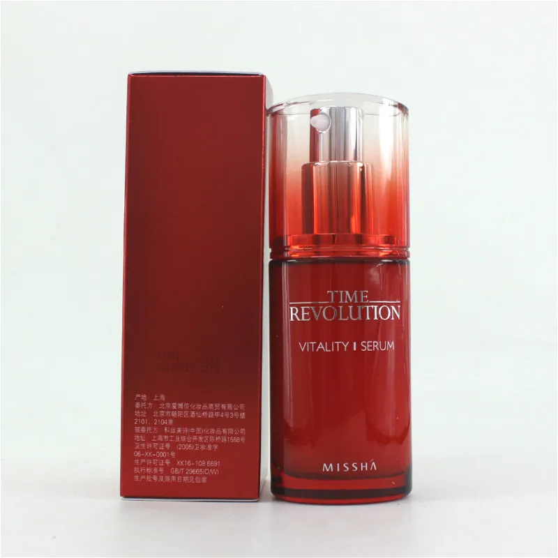 MISSHA Time Revolution Vitality Serum, 40ml, esencia nutritiva alta, regula el sebo, minimiza los poros, Primer de maquillaje, Cosméticos Coreanos