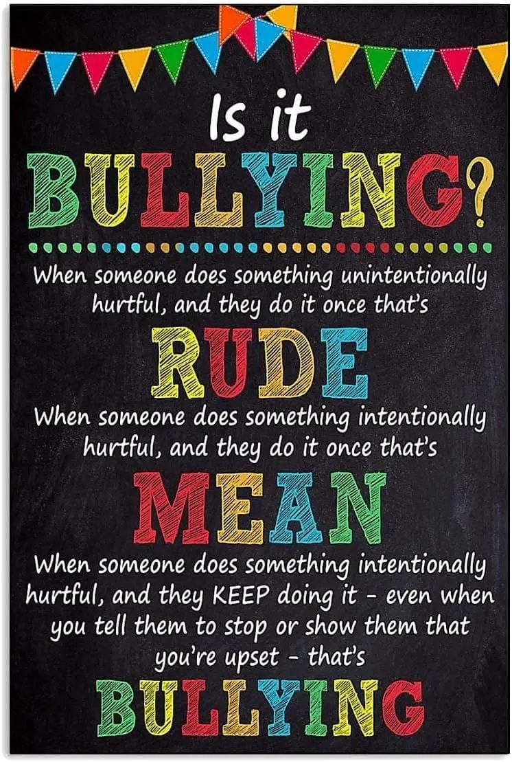 Youpinnong Is It Bullying – Plaque en métal vintage, décoration scolaire, éducation, connaissance, affiche rétro, décoration murale pour la maison et la salle