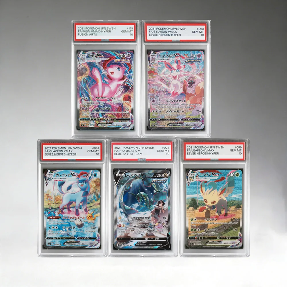 

DIY Proxy PTCG Card MEW SYLVEON GLACEON LEAFEON VMAX EEVEE Classic Anime Card Jpanese High Quality Replica Card Trading Card Toy