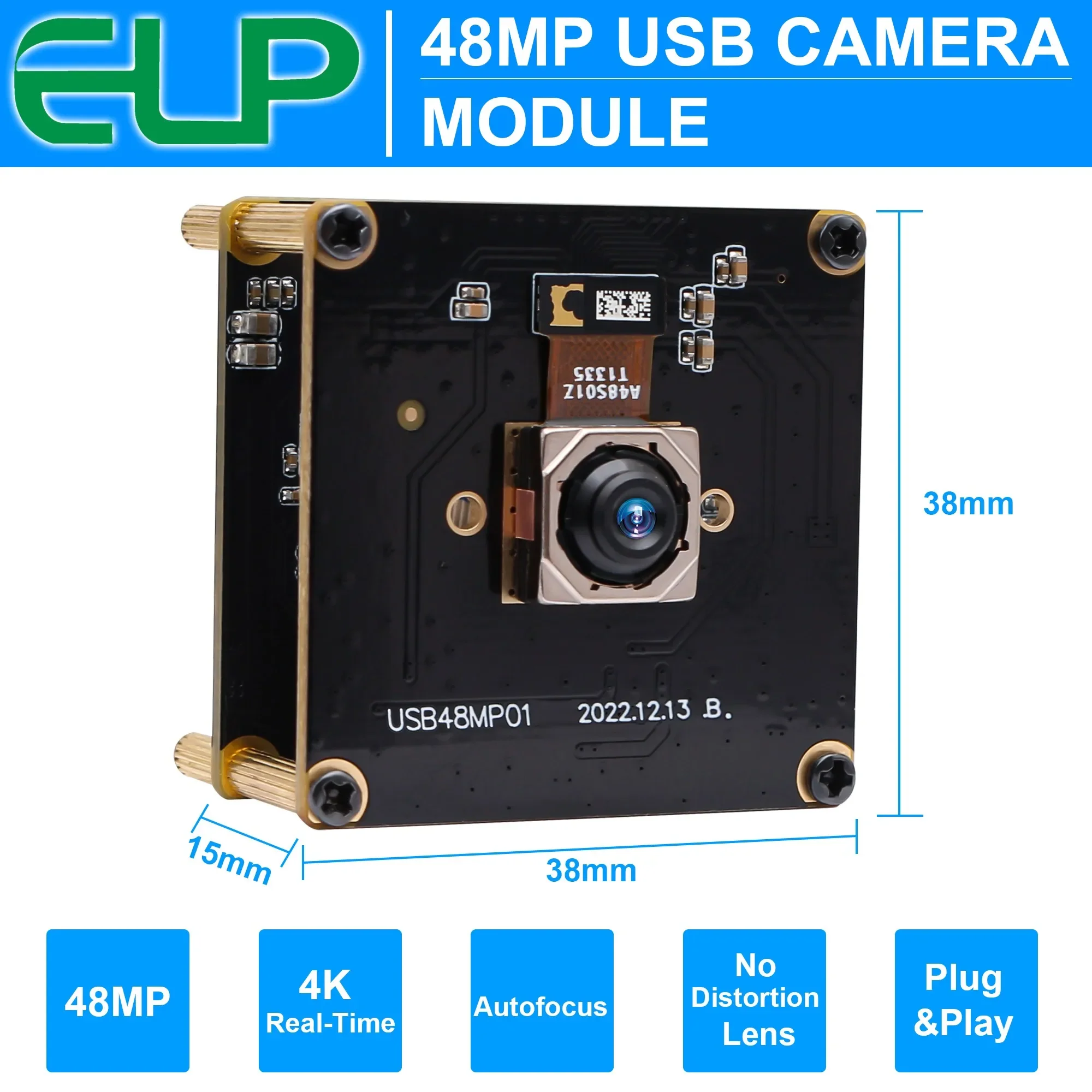 Cámara USB ELP de alta definición 8000*6000 Ultra HD 8K Web 48MP cámara USB Autofocus utilizada para escanear tarjeta de identificación de documentos de pasaporte