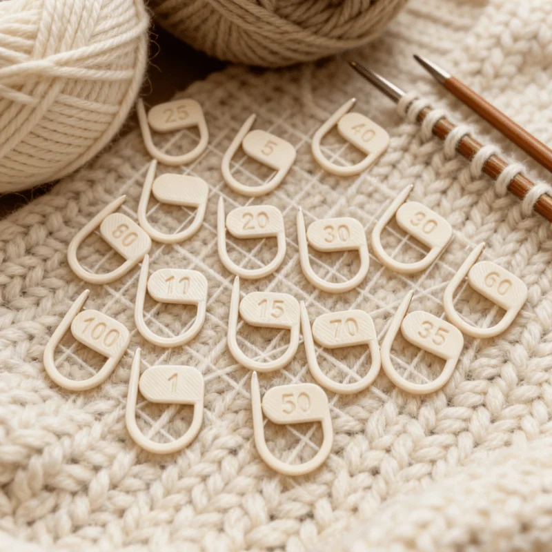 16 marqueurs numériques pour tricot, marqueurs de points anti-chute pour aiguilles à tricoter et crochets, accessoires de bricolage pour fil à tricoter