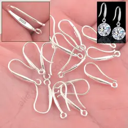 Wholesale 100Pcs Lot DIY Making Jewelry Earring Findings 925 Sterling Silver Ear Hook Earwires Accessory Lower Price
