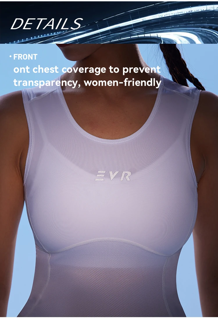 EVR Sommer Damen-Radsport-Sweatshirt, atmungsaktiv, schnell trocknend, Radsportweste, schmal geschnittene Weste, feuchtigkeitsableitend, ärmellos – Detail 6