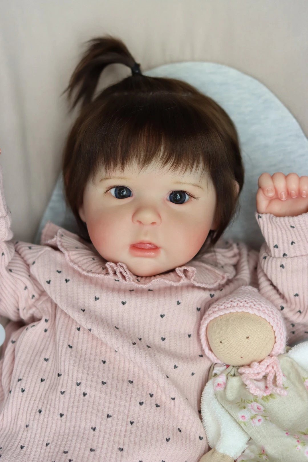 NPK 20inch Reborn Doll Ward Realistic Collectible Baby Doll with Soft Cloth Body 3D Skin Veins And Rooted Hair view 4
