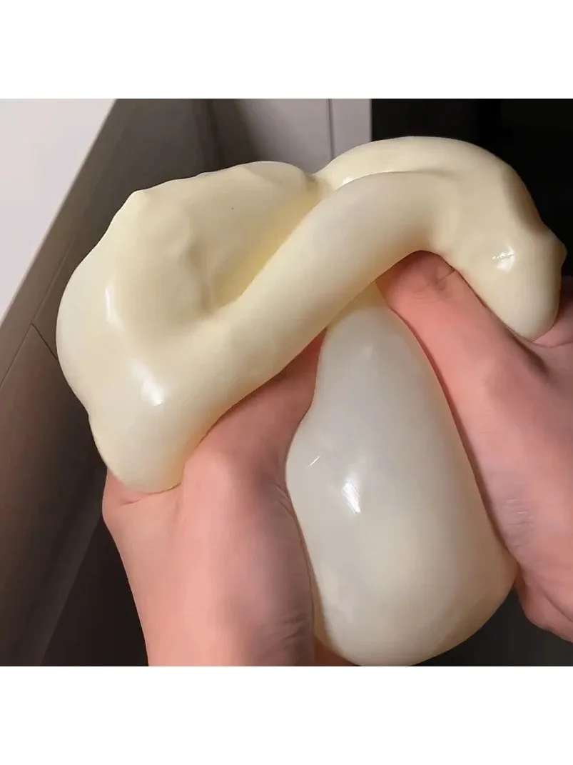 Echtes Vaseline-gefülltes Riesen-Käse-Squishy-Spielzeug 1-3 Stück Weicher Quetsch-Stressabbau-Ball Niedliche Käseform Langsam Rückfedernder Fidget-Ball