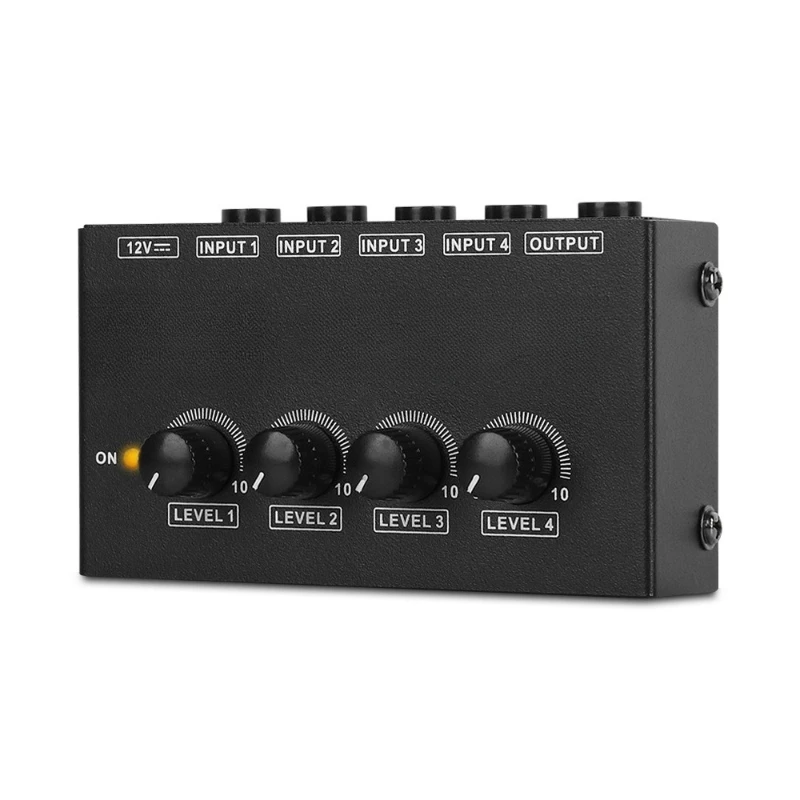 

Small Mixer 4 Channel Home Computer Mini Mixer Mobile Recording Sound Card