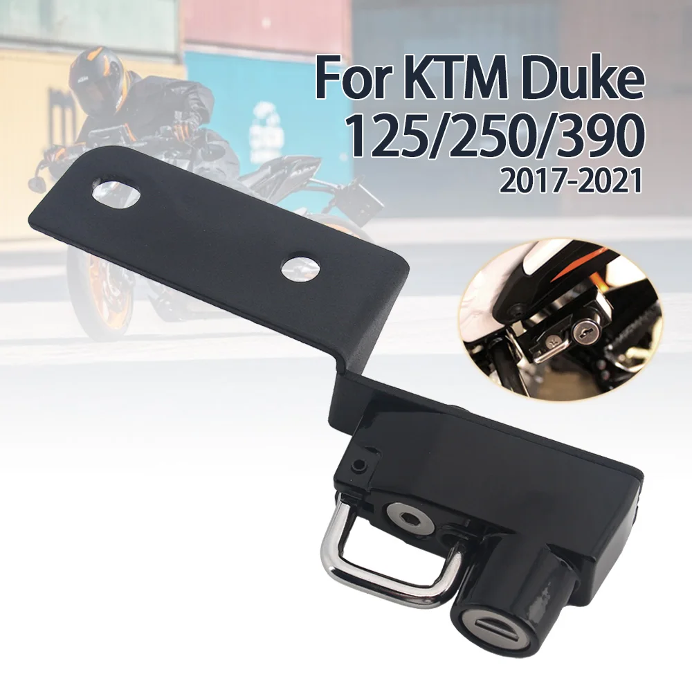 

Motorcycle Helmet Lock Kit Helmets Security Anti-Theft Lock Rust-Proof Aluminum Alloy For Duke 125 250 390 Accessories